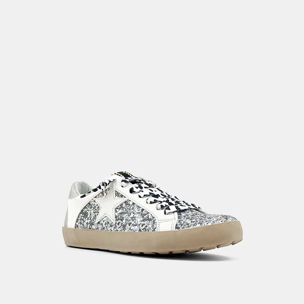 SILVER SPARKLE PARIS SNEAKER IN TODDLER & KIDS