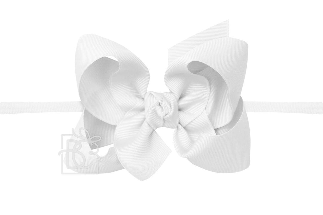 WHITE PANTYHOSE HEADBAND AND BOW