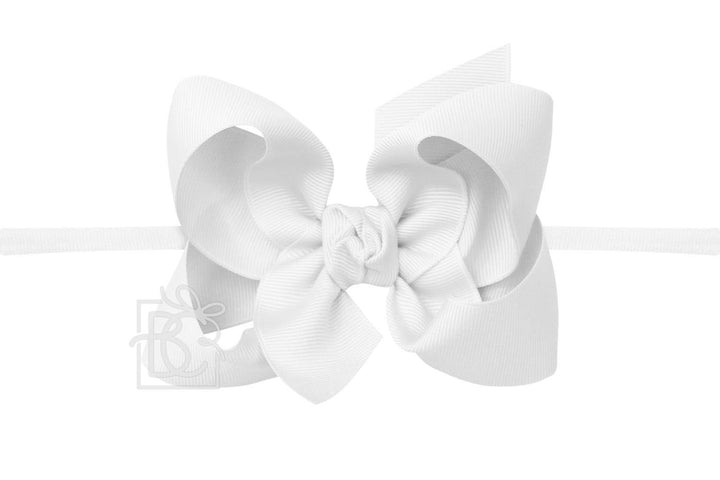 WHITE PANTYHOSE HEADBAND AND BOW