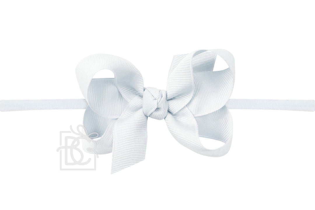 POWDER BLUE PANTYHOSE HEADBAND WITH BOW