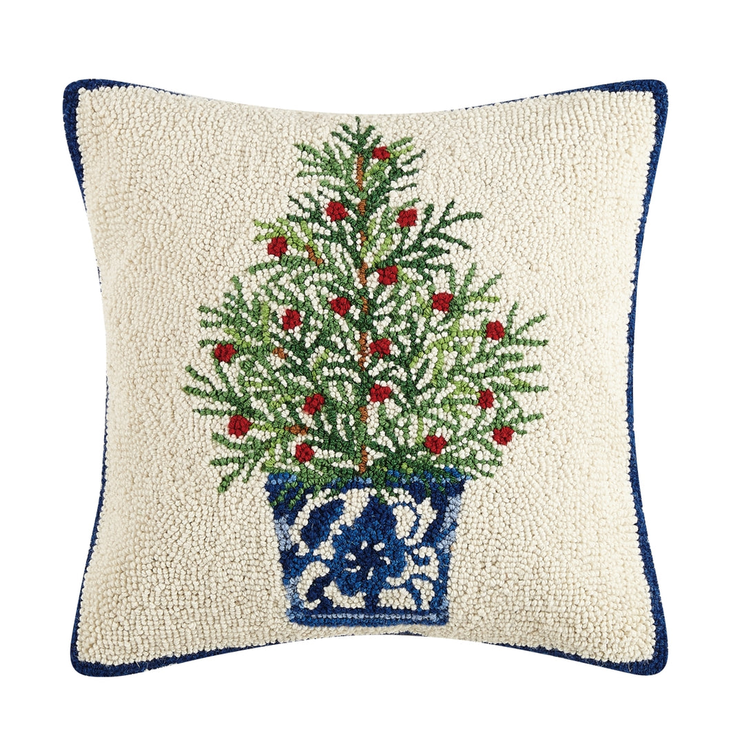 HOLIDAY CHINOISERIE TREE HOOK PILLOW