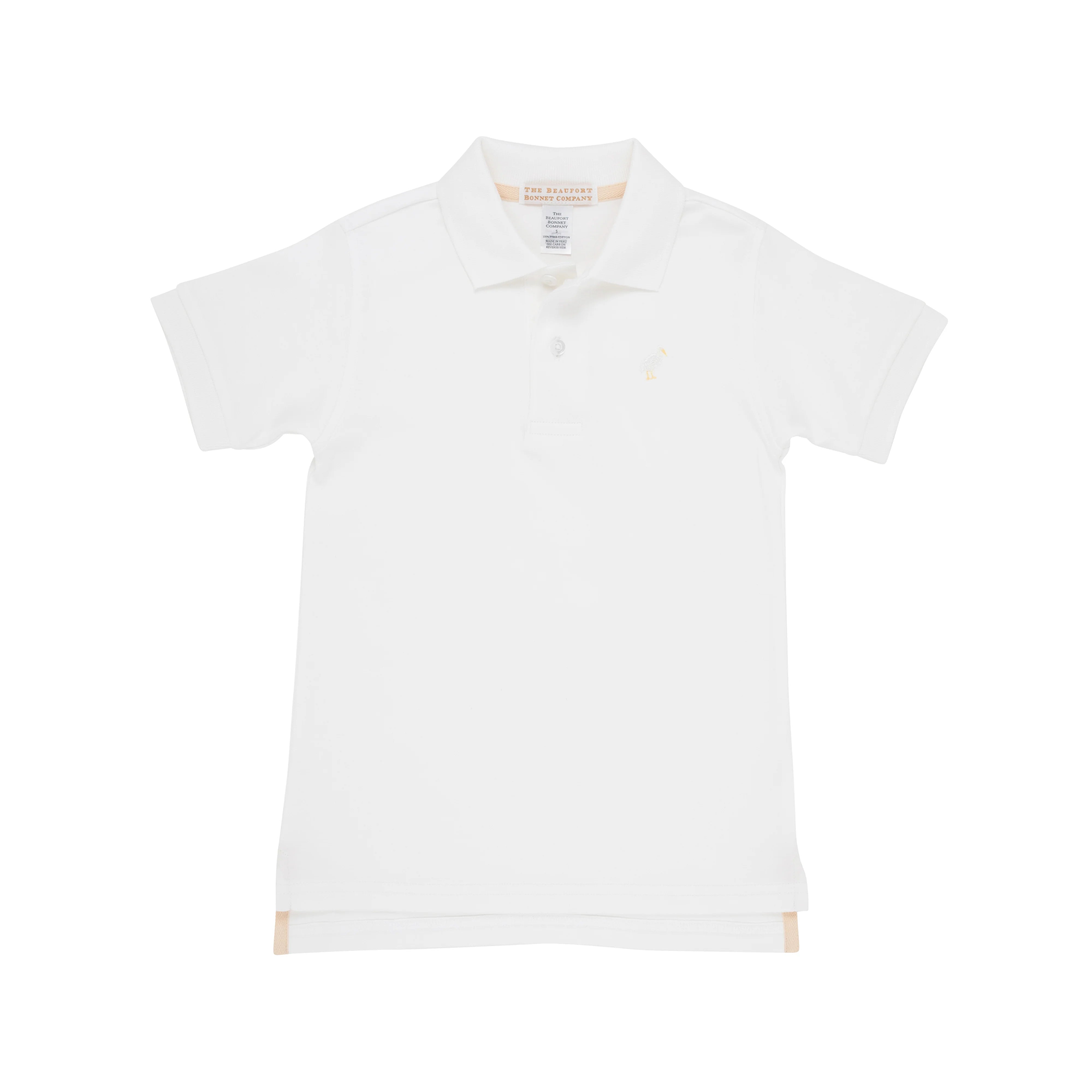 Prepletic™ Prim & Proper Polo Sunrise Blvd. Stripe with Worth Avenue White Stork