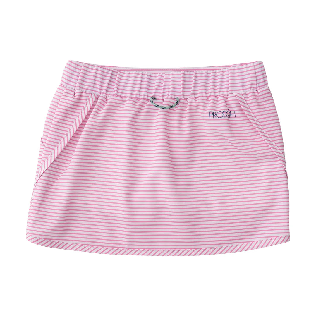 FUCHSIA PINK STRIPE CAROLINA CATCH SKORT