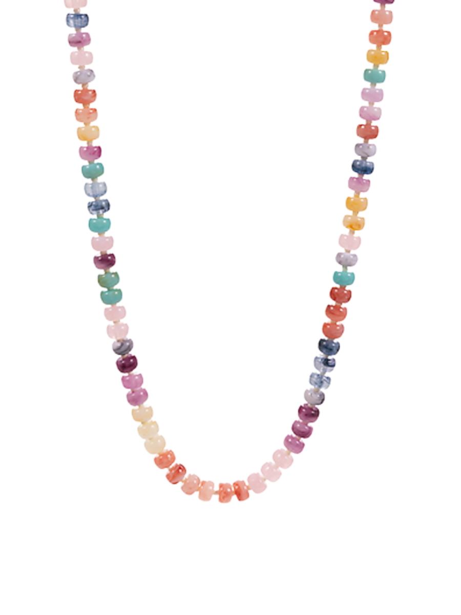 LIGHT MULTI OMBRE BEADED NECKLACE