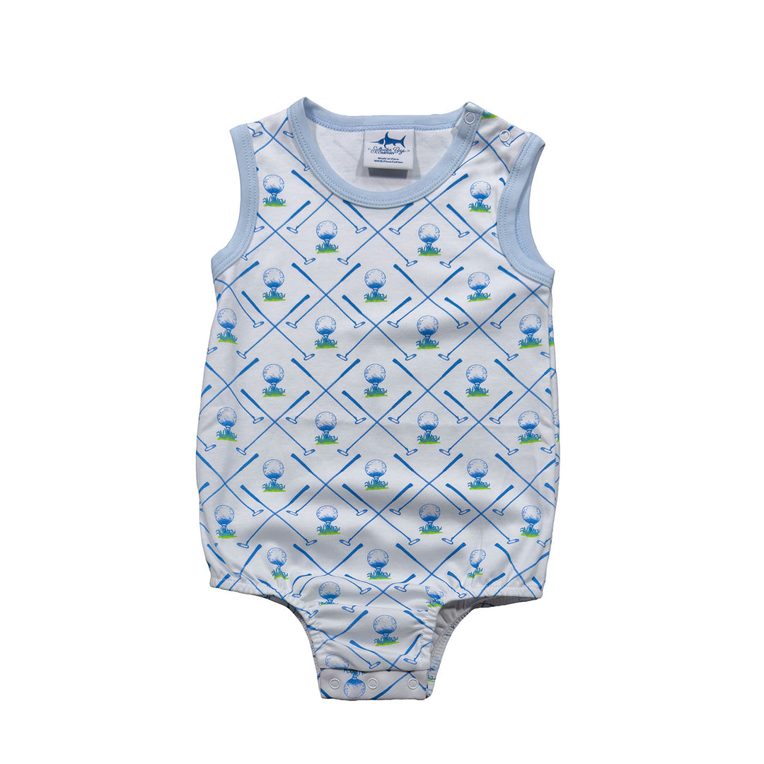 WHITE GOLF PRINT BOCA BUBBLE