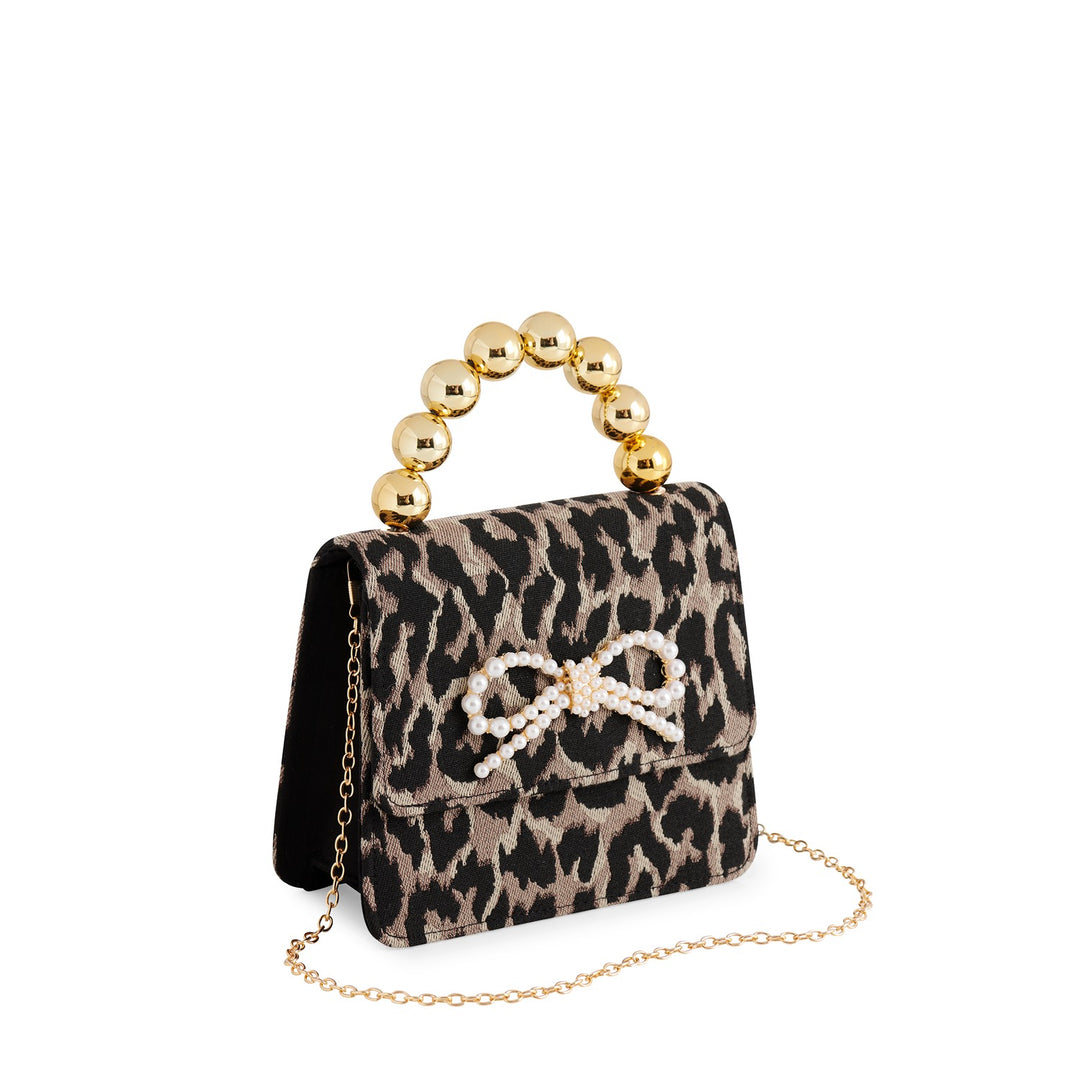 LEOPARD MAUDE MINI TOP HANDLE BAG