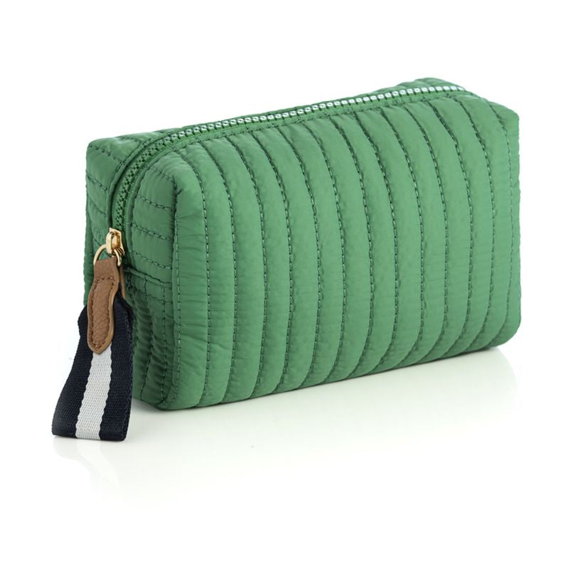 GREEN EZRA SMALL BOXY COSMETIC POUCH