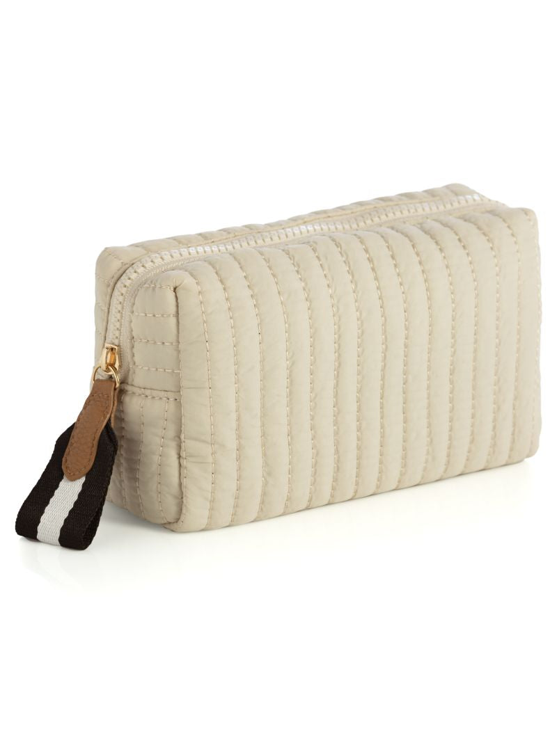 IVORY EZRA SMALL BOXY COSMETIC POUCH