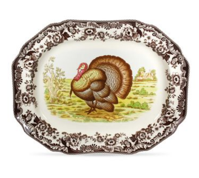 SHANKLIN/COWLEY: WOODLAND TURKEY OCTAGONAL PLATTER