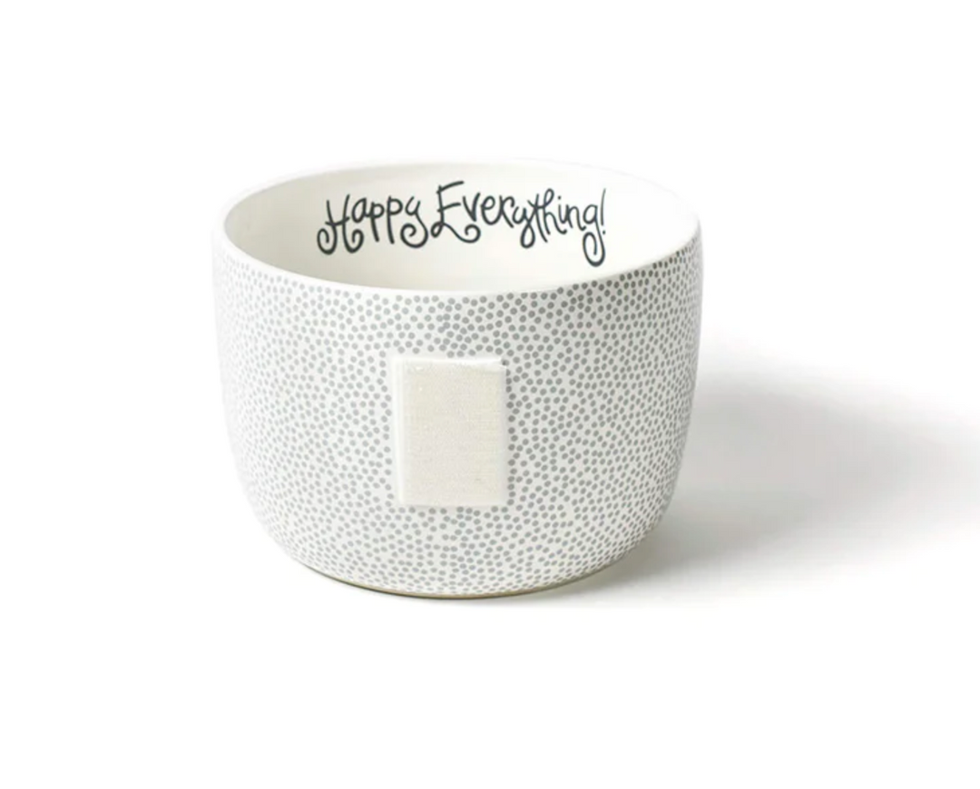 STONE SMALL DOT BIG HAPPY EVERYTHING BOWL