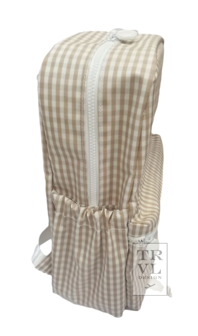 GINGHAM KHAKI BACKPACKER