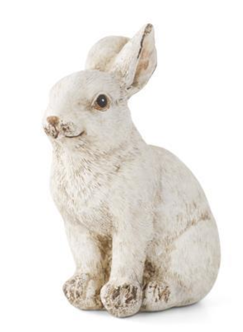 SMALL GREY RESIN BUNNY