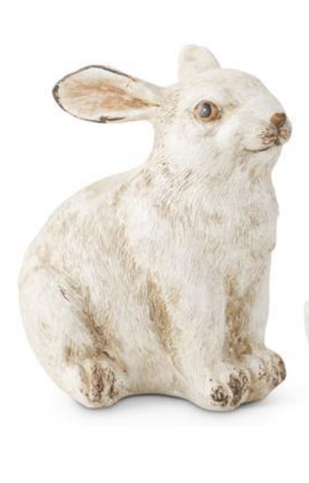 SMALL GREY RESIN BUNNY