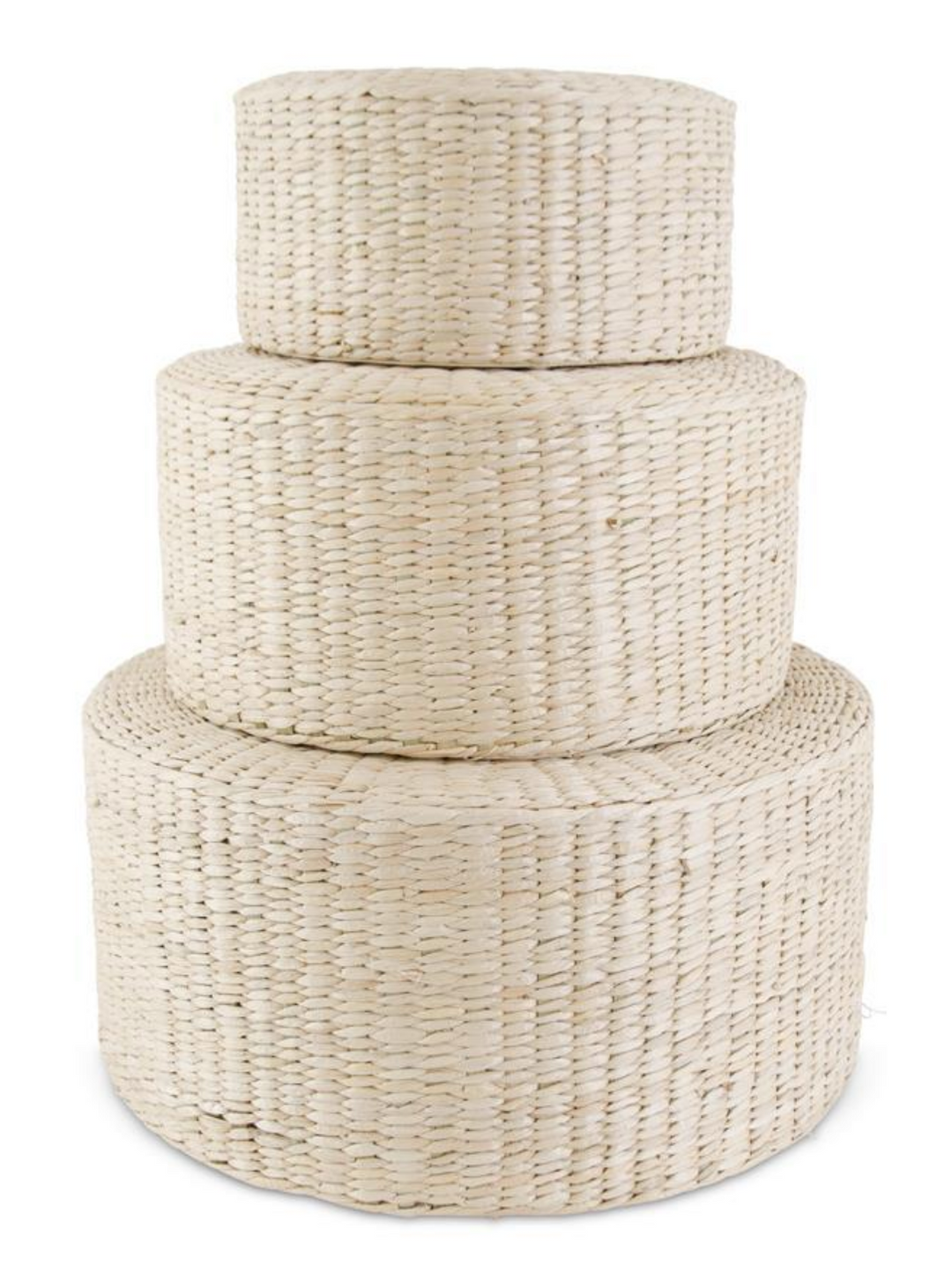 ROUND NATURAL RATTAN GRASS STOOL