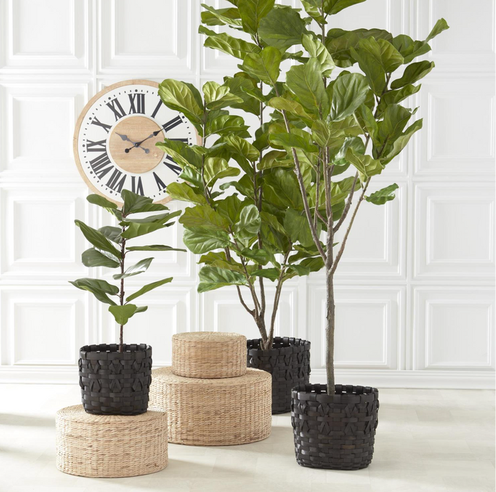 ROUND NATURAL RATTAN GRASS STOOL