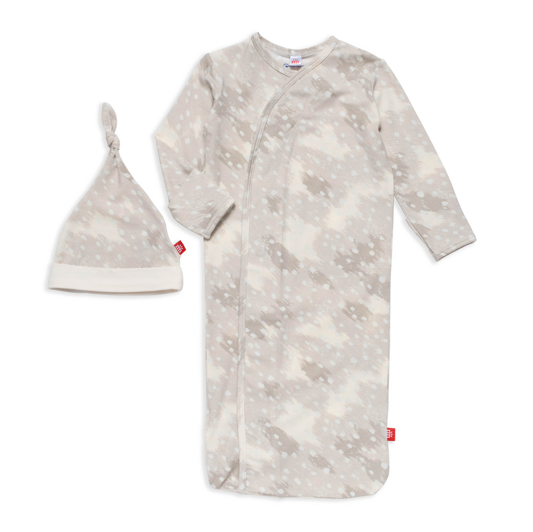 TAN DOESKIN GOWN & HAT SET