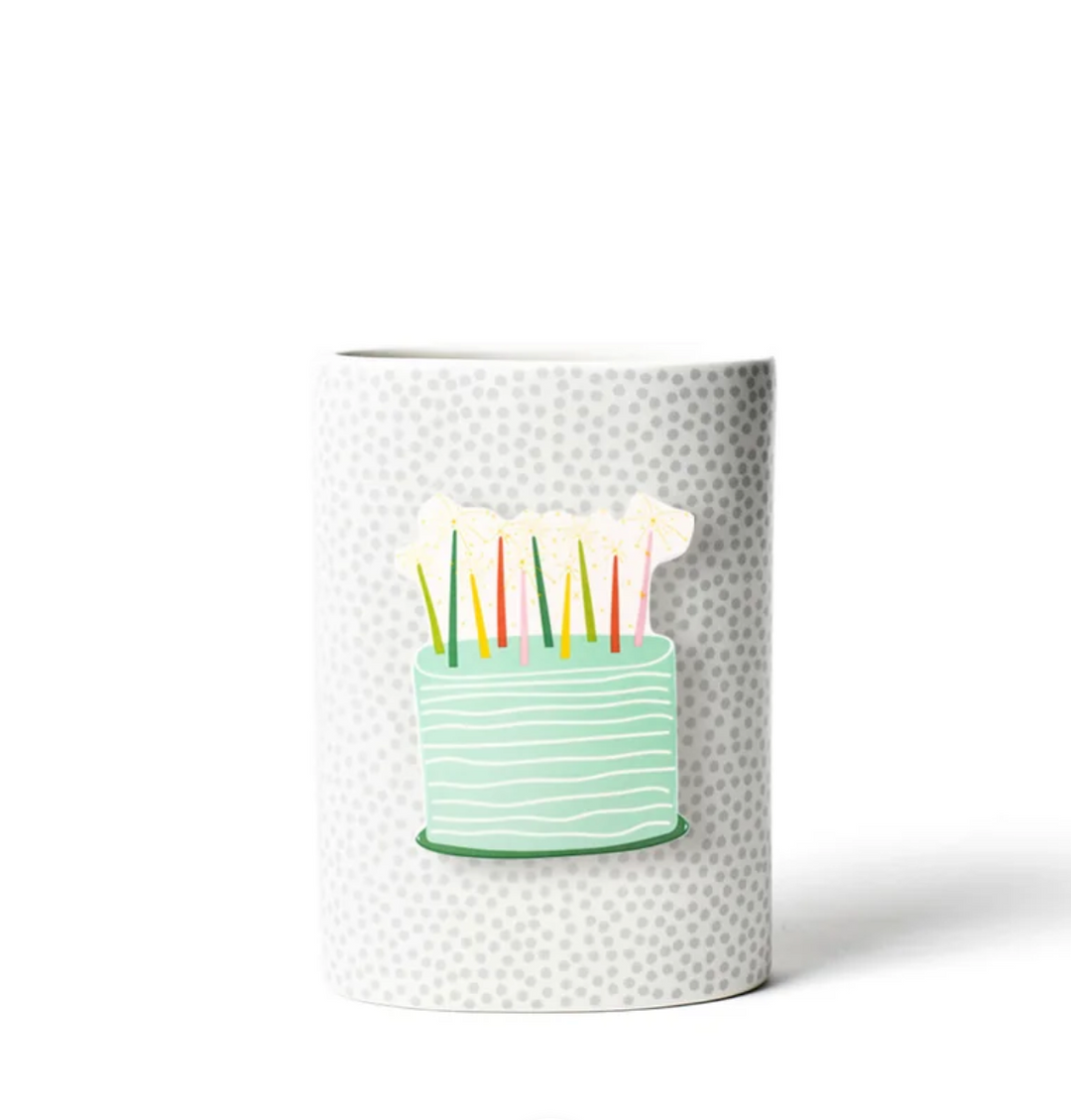 STONE SMALL DOT MINI OVAL VASE