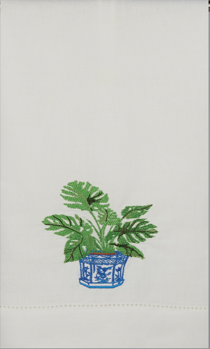 BOTANICAL BLUE GUEST TOWEL