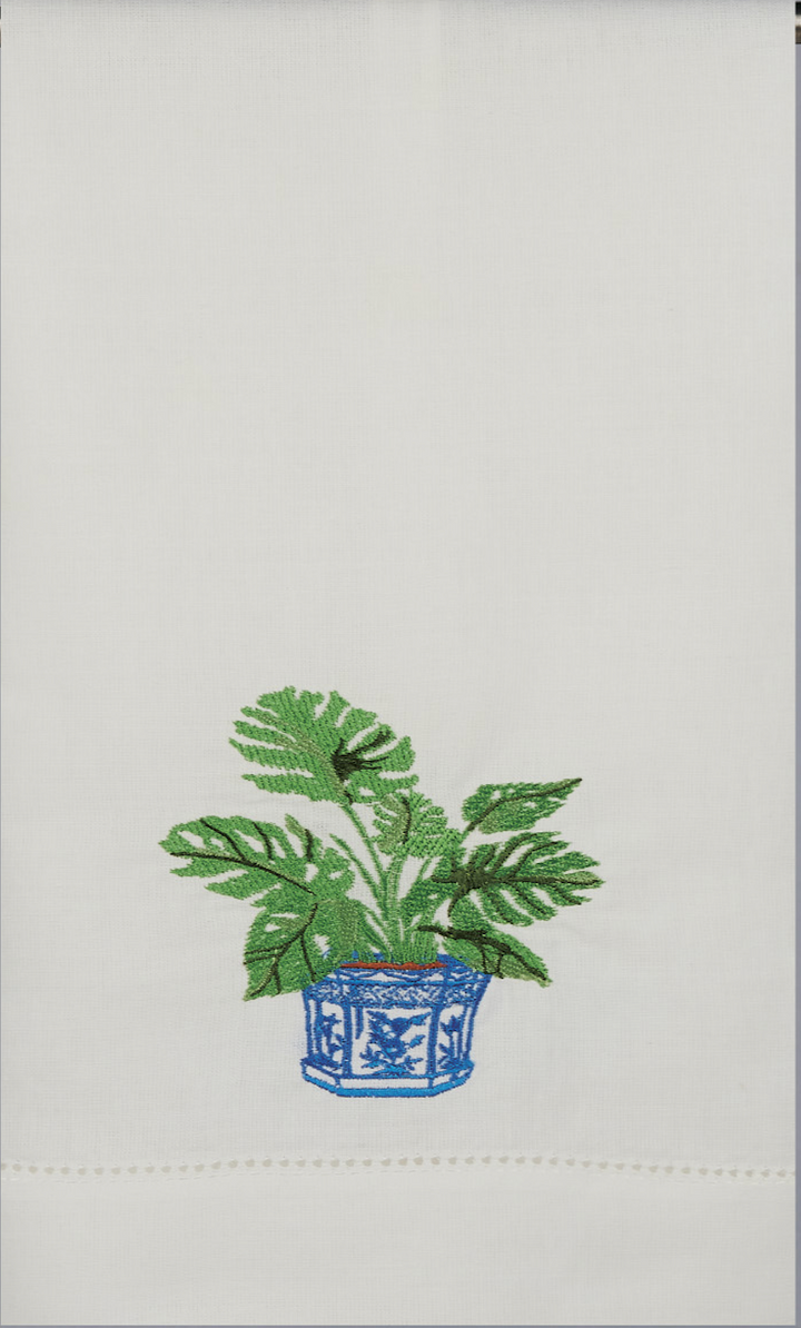 BOTANICAL BLUE GUEST TOWEL