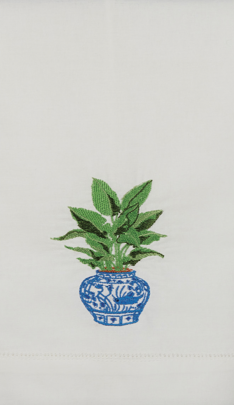 BOTANICAL BLUE GUEST TOWEL