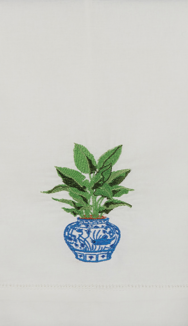 BOTANICAL BLUE GUEST TOWEL