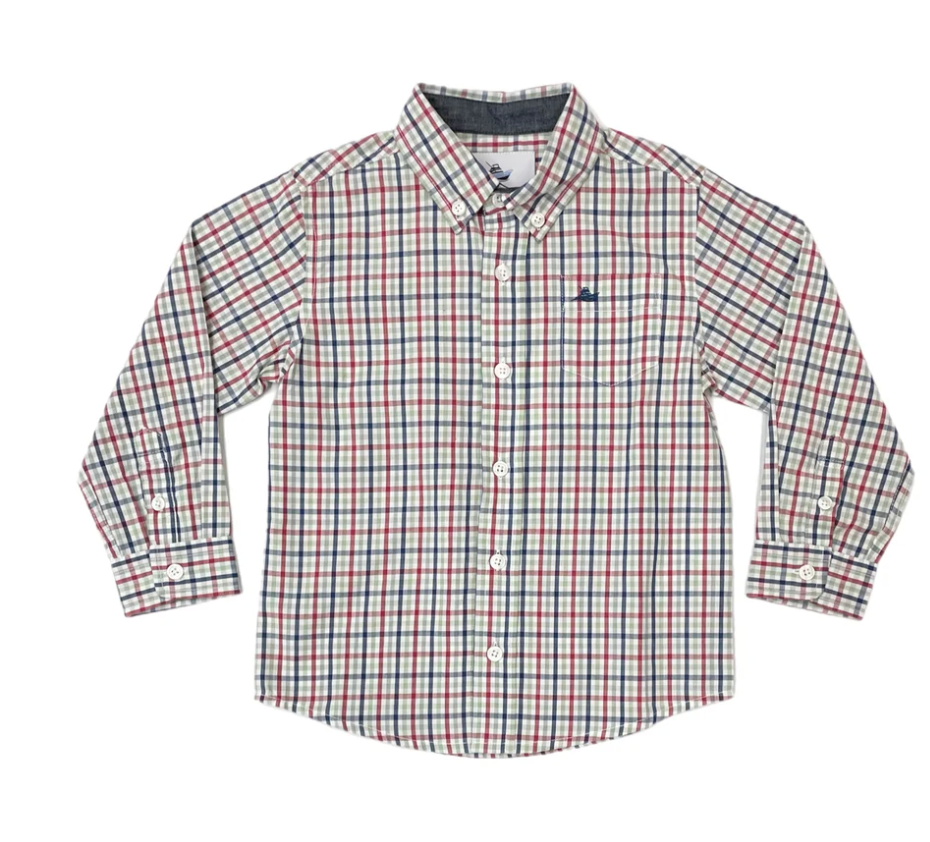 BLUE, RED & GREEN DRESS SHIRT