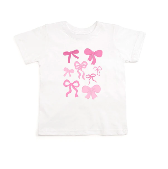 COQUETTE BOW DOODLE WHITE TEE