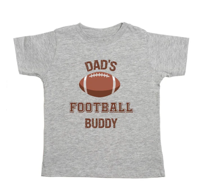 DAD'S FOOTBALL BUDDY GRAY TEE