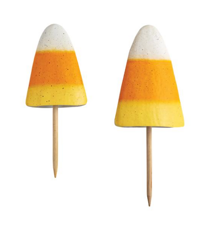 Candy Corn Yard Stake Set – Outdoor Halloween and Fall Decoration | Walker Boutique