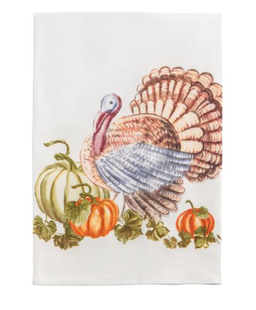 Turkey Fall Towel – Festive Thanksgiving Kitchen or Guest Towel with Turkey Design | Walker Boutique