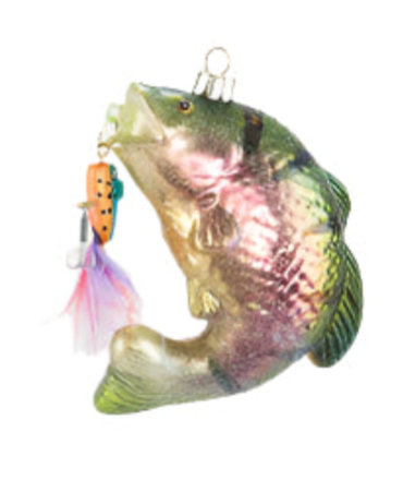 BASS FISHING ORNAMENT