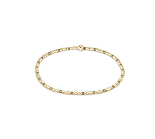 GAMEDAY HOPE SINCERITY PATTERN 2MM BEAD BRACELET - GOLD LUSTER