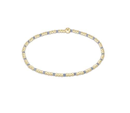 GAMEDAY HOPE SINCERITY PATTERN 2MM BEAD BRACELET - LIGHT BLUE
