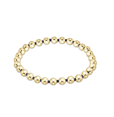 GAMEDAY HOPE GRATEFUL 5MM BEAD BRACELET - MATTE NAVY