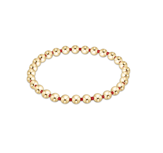 GAMEDAY HOPE GRATEFUL 5MM BEAD BRACELET - BRIGHT RED
