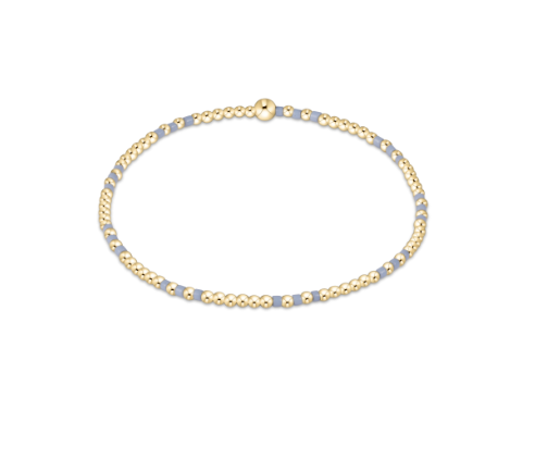 GAMEDAY HOPE JOY PATTERN 2MM BEAD BRACELET - LIGHT BLUE