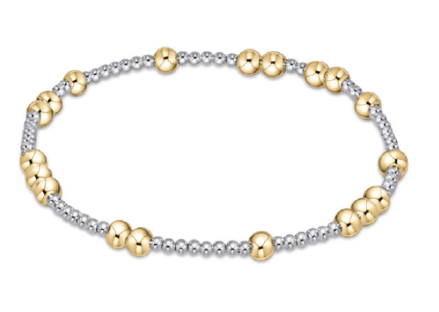 HOPE UNWRITTEN 4MM BEAD BRACELET - MIXED METAL