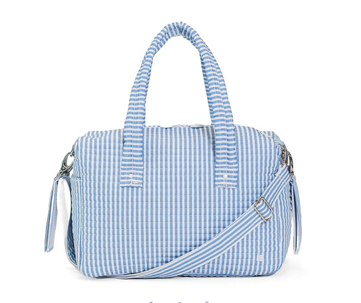 PIMLICO STRIPE CHAMBRAY QUILTED STROLLER BAG
