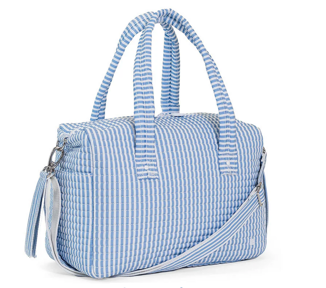 PIMLICO STRIPE CHAMBRAY QUILTED STROLLER BAG