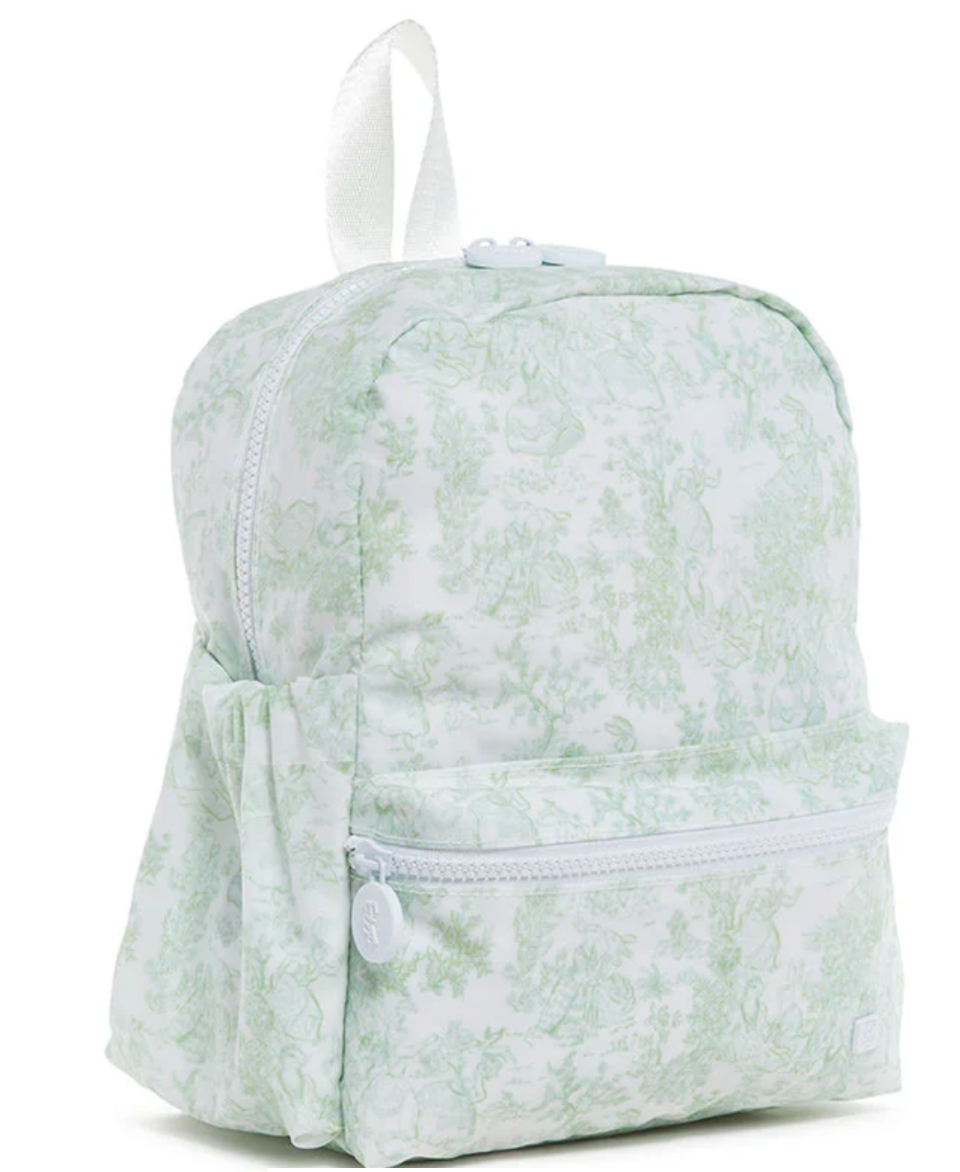 BUNNY TOILE GREEN MINI BACKER