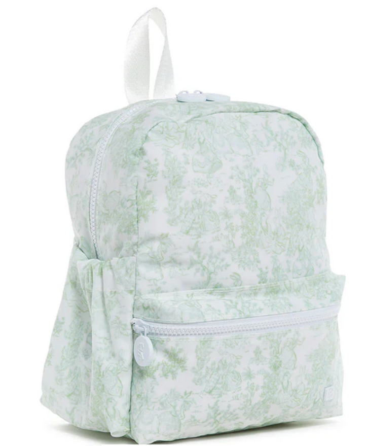 BUNNY TOILE GREEN MINI BACKER