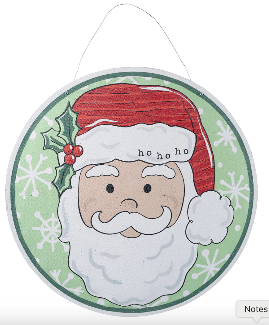 Boo Ghost / Santa Ho Ho Ho Burlee – Double Sided Holiday Door Hanger for Halloween and Christmas | Walker Boutique