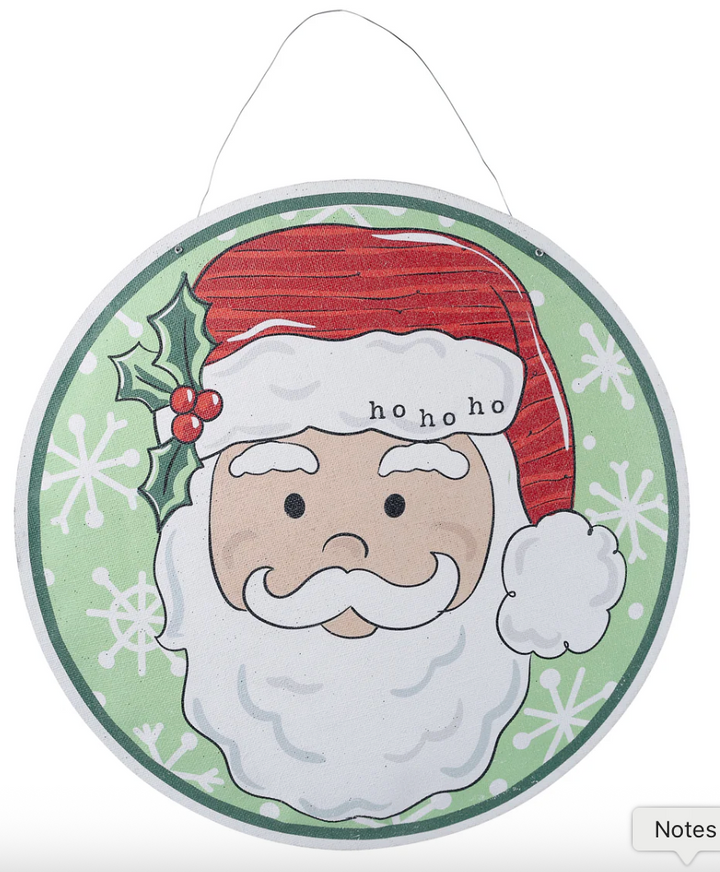 Boo Ghost / Santa Ho Ho Ho Burlee – Double Sided Holiday Door Hanger for Halloween and Christmas | Walker Boutique