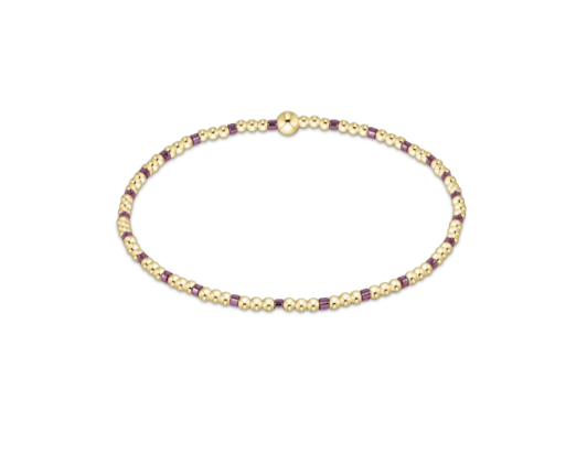 HOPE SINCERITY PATTERN 2MM BEAD BRACELET - PINK METALLIC