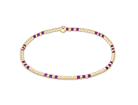 HOPE JOY PATTERN 2MM BEAD BRACELET - FUCHSIA