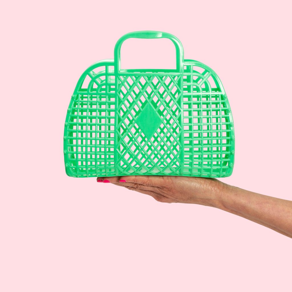 RETRO SMALL BASKET - GREEN