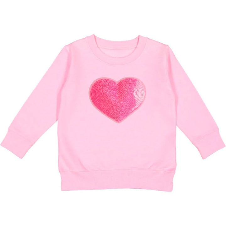 HEART SEQUIN PATCH VALENTINE'S SWEATSHIRT