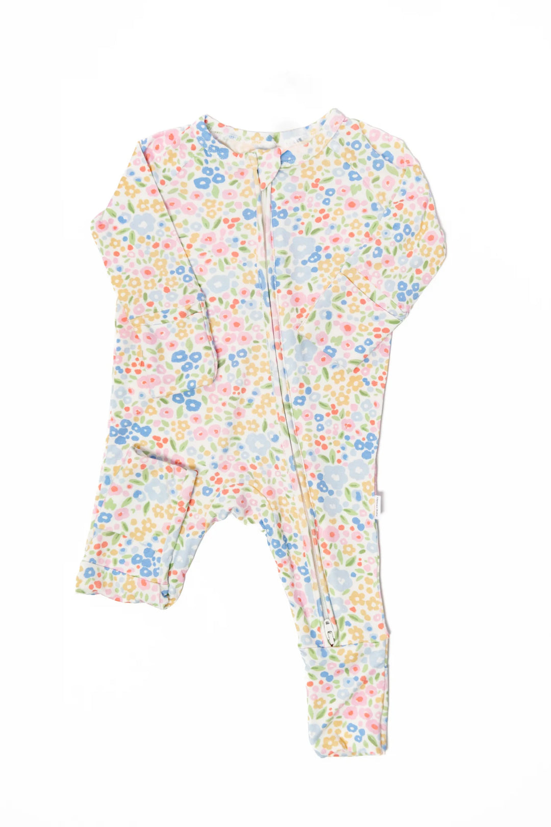 MULTI COLORED FLOWER SLEEP ROMPER