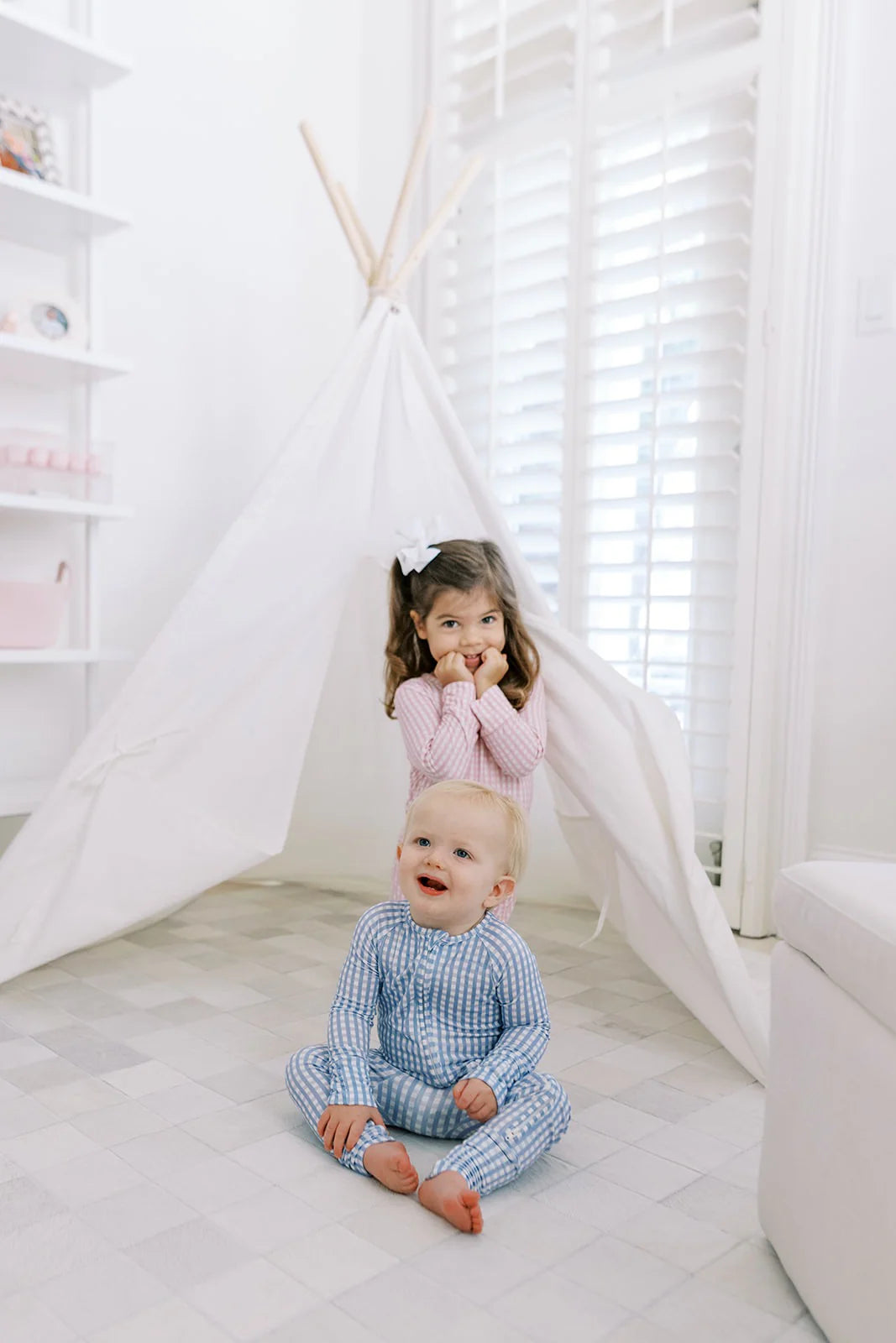 PINK GINGHAM SLEEP ROMPER