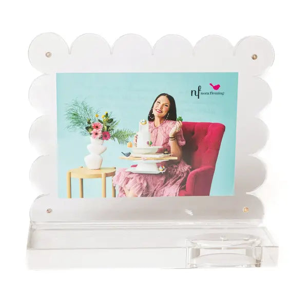 NORA FLEMING CLEAR SCALLOP ACRYLIC FRAME